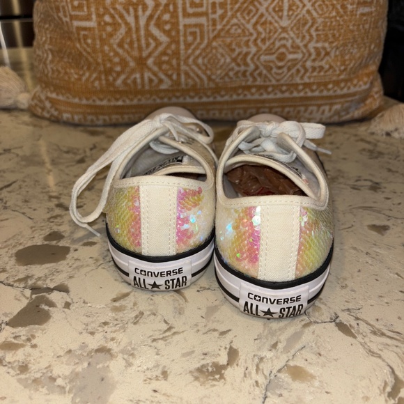 Women’s Converse Chuck Taylor All Star Iridescent Sequin Low Top Sneakers 7 - Picture 5 of 7